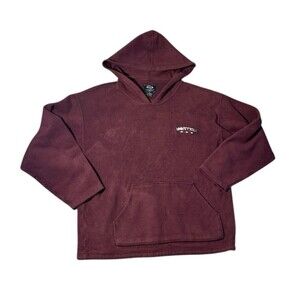 Purple fleece Montana Hoodie Through Pocket Long Sleeve XL slouchy outdoors camp